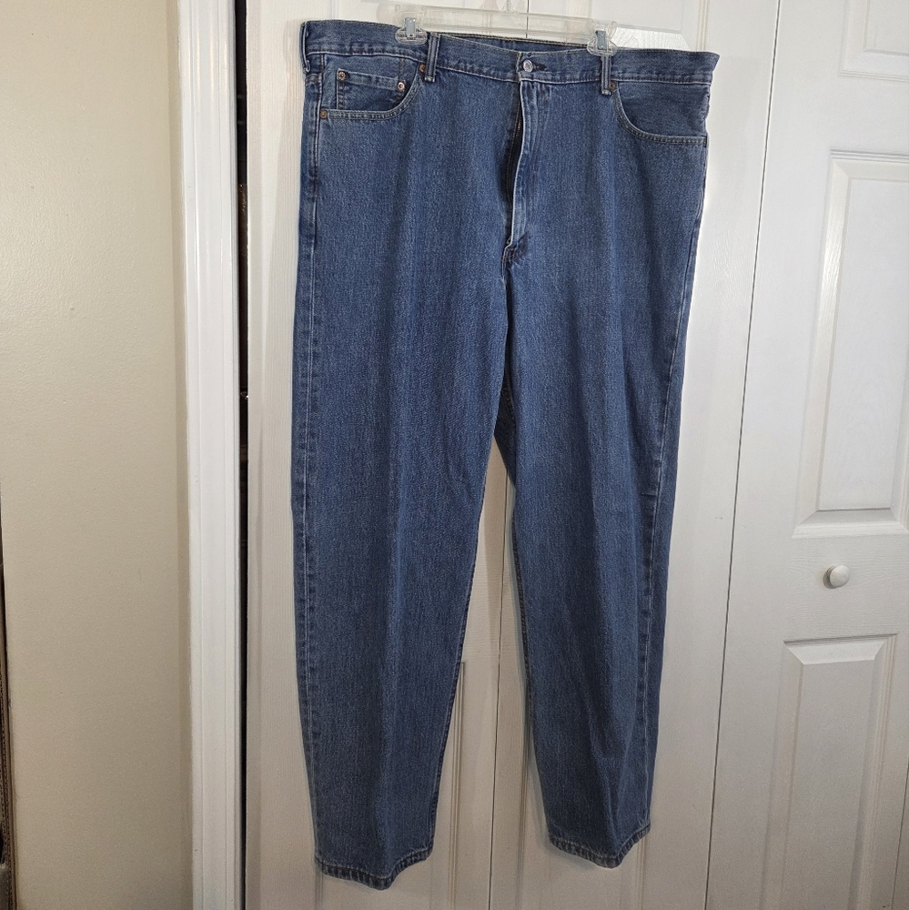 Levi Strauss 550 Men's Straight Leg Relaxed Fit Blue Jeans ~ Pre-Owned - Picture 2 of 12